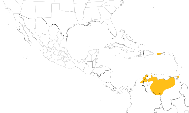 Range Map (Central): Venezuelan Troupial
