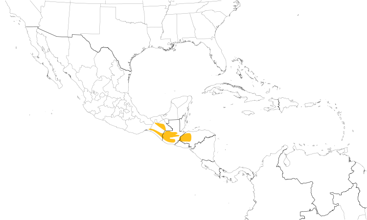 Range Map (Central): Green-throated Mountain-gem