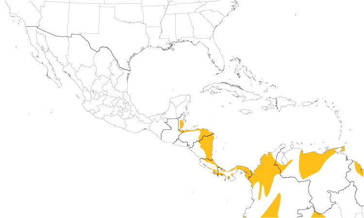 Range Map (Central): Gray-breasted Crake