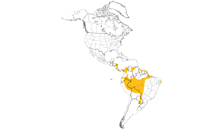 Range Map (Americas): Gray-breasted Crake