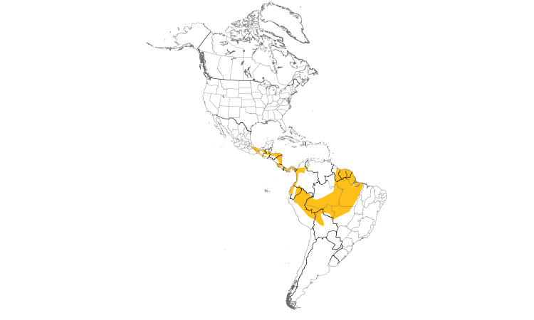 Range Map (Americas): Crested Owl
