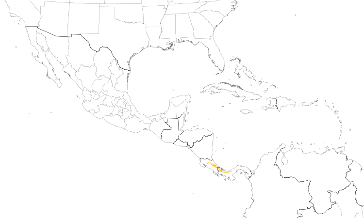 Range Map (Central): Olive Finch