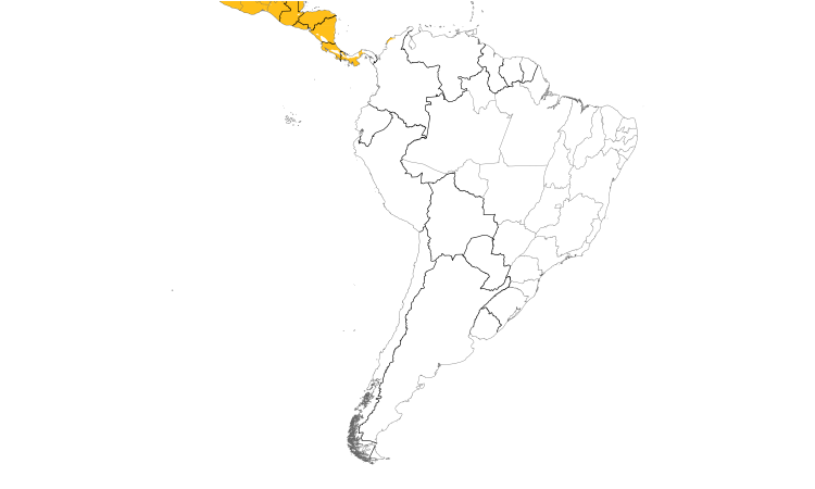 Range Map (South): Bronzed Cowbird