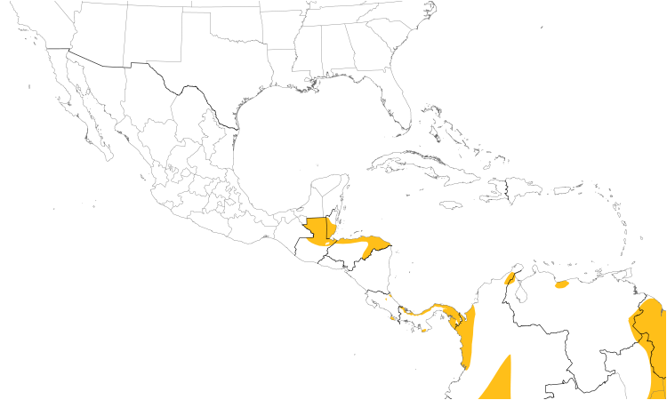 Range Map (Central): Crested Eagle