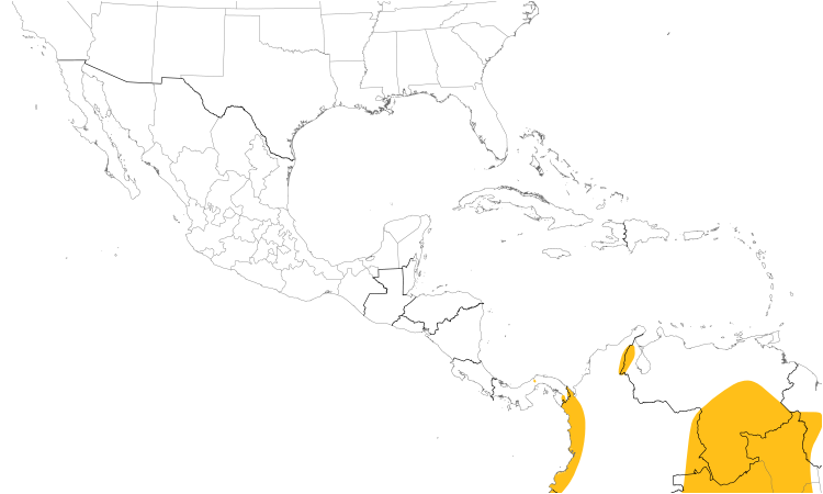 Range Map (Central): Gray Elaenia