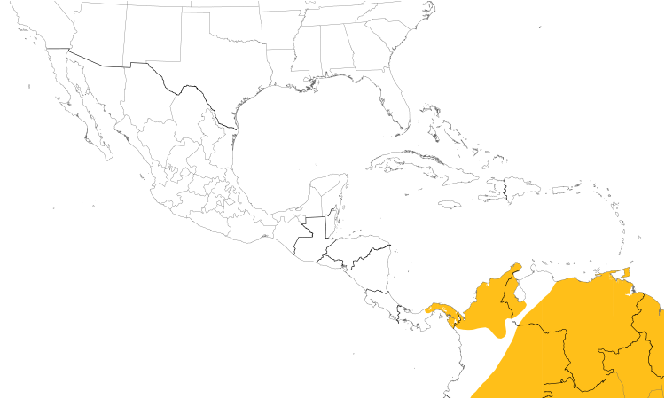Range Map (Central): Forest Elaenia