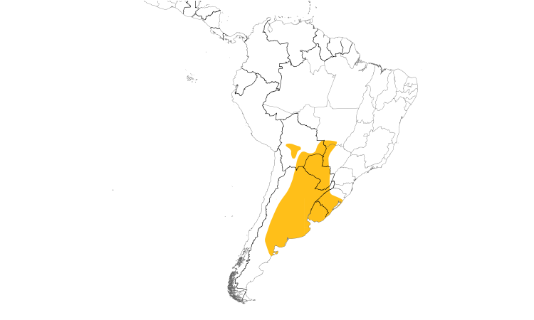 Range Map (South): Monk Parakeet