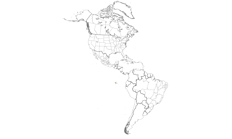 Range Map (Americas): Galapagos Mockingbird