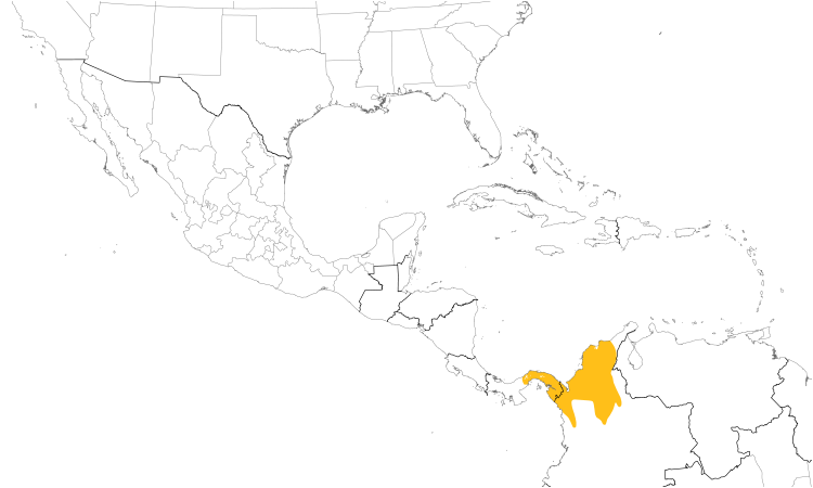 Range Map (Central): Southern Bentbill