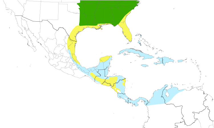 Range Map (Central): Kentucky Warbler