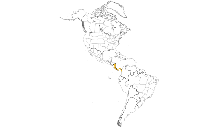 Range Map (Americas): Gray-headed Chachalaca