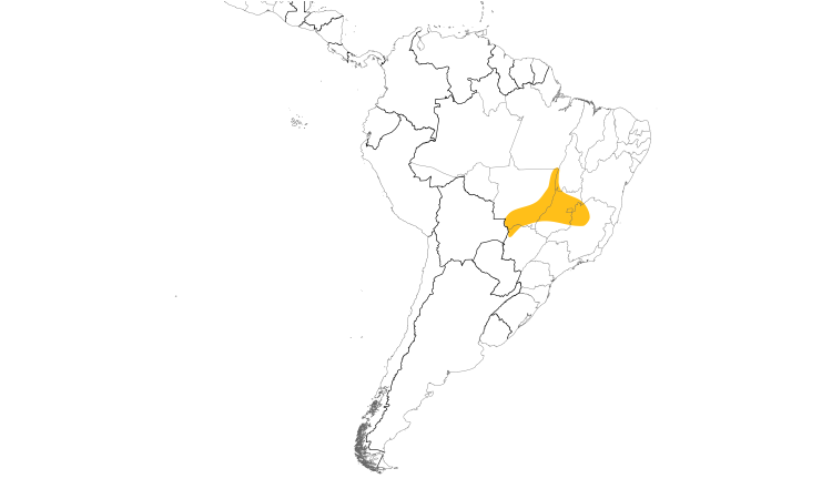 Range Map (South): Chestnut-bellied Guan
