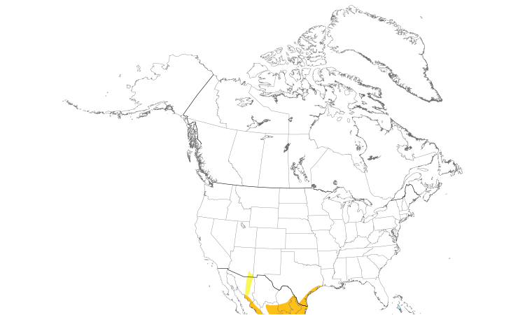 Range Map (North): Neotropic Cormorant