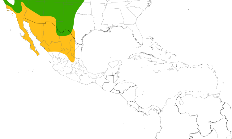 Range Map (Central): Quiz Species