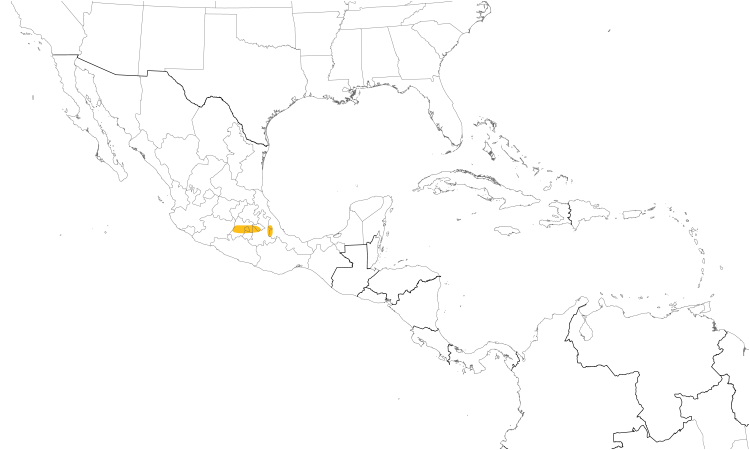 Range Map (Central): Strickland's Woodpecker