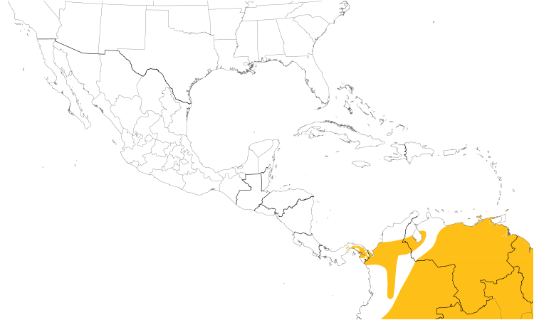 Range Map (Central): Capped Heron
