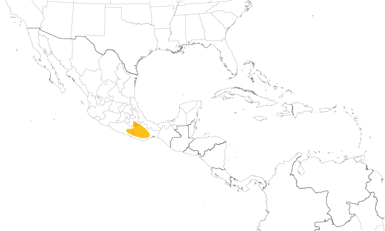 Range Map (Central): White-throated Towhee