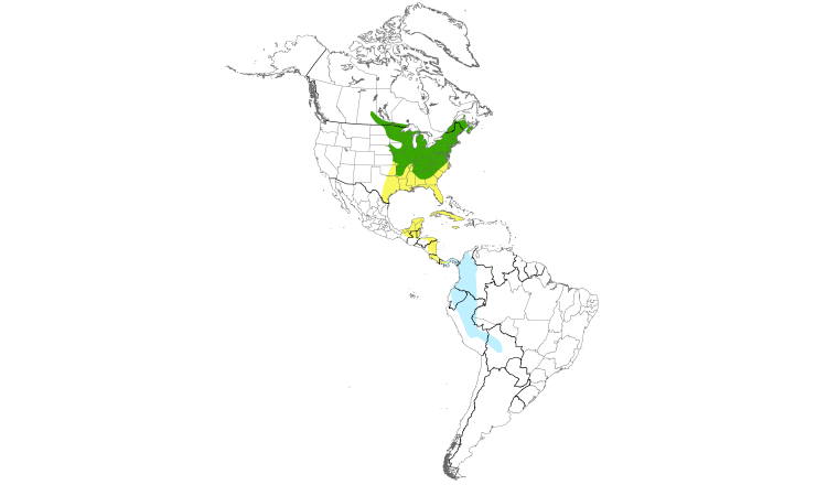 Range Map (Americas): Scarlet Tanager