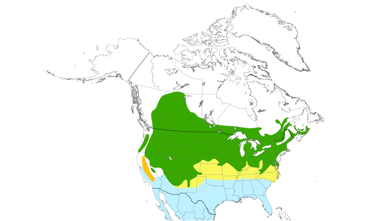 Range Map (North): Vesper Sparrow