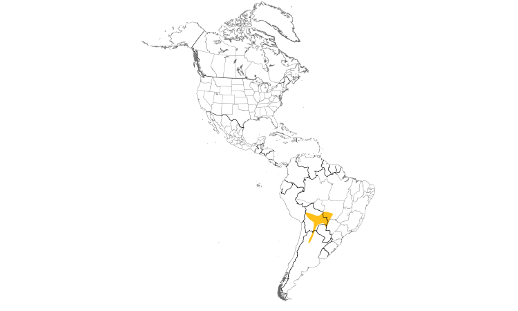 Range Map (Americas): Green-cheeked Parakeet