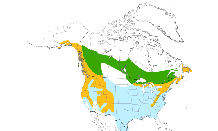Range Map (North): Golden-crowned Kinglet