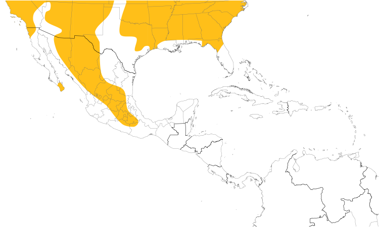 Range Map (Central): White-breasted Nuthatch