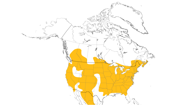 Range Map (North): White-breasted Nuthatch