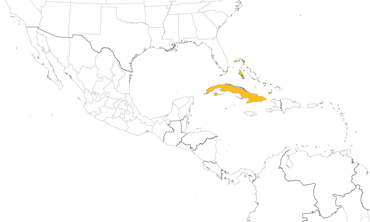 Range Map (Central): Western Spindalis