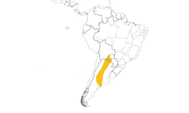 Range Map (South): Spot-winged Falconet