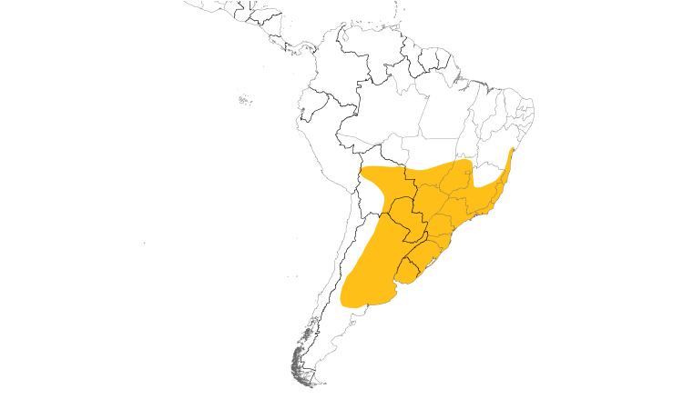Range Map (South): Double-collared Seedeater