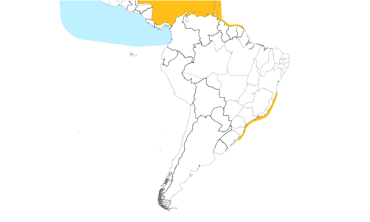 Range Map (South): Brown Booby