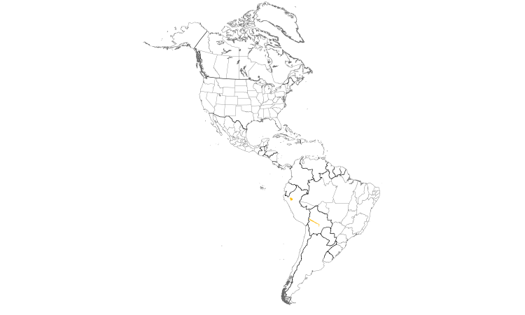 Range Map (Americas): Green-throated Tanager