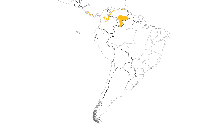 Range Map (South): Speckled Tanager