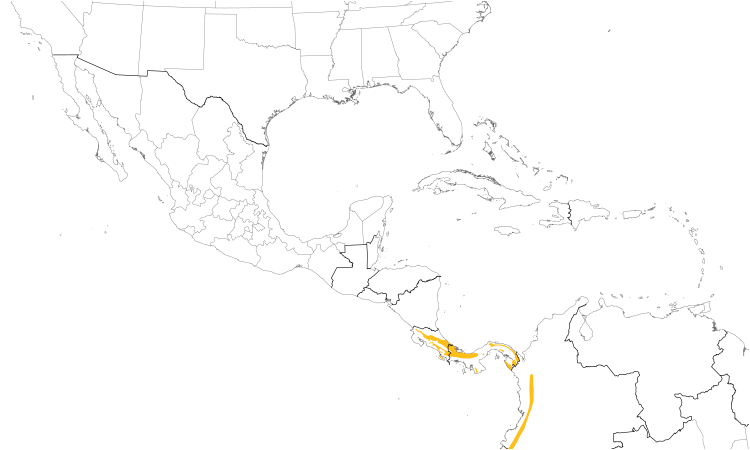 Range Map (Central): Silver-throated Tanager