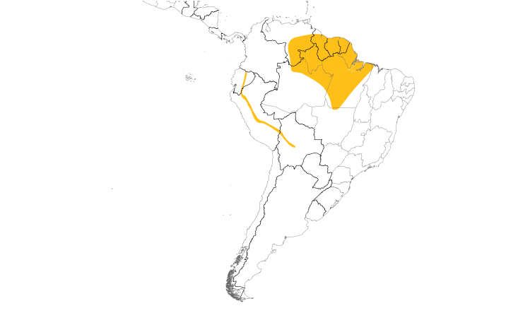 Range Map (South): Spotted Tanager