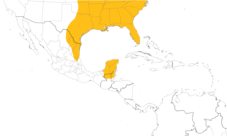 Range Map (Central): Carolina Wren