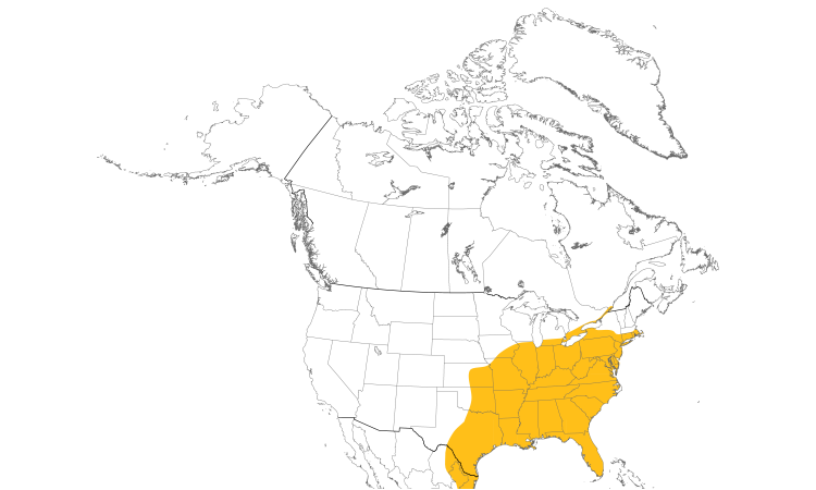 Range Map (North): Carolina Wren