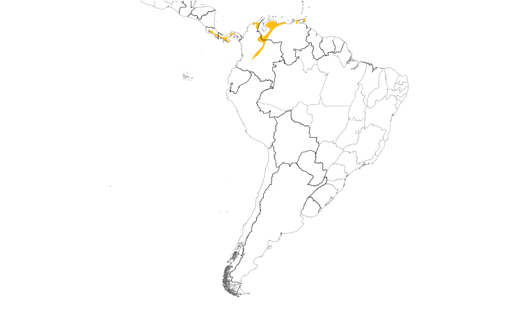 Range Map (South): Rufous-breasted Wren