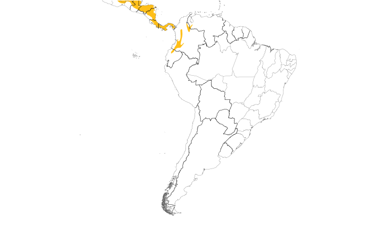 Range Map (South): Yellow-faced Grassquit