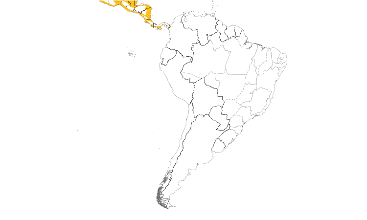Range Map (South): Bare-throated Tiger-Heron