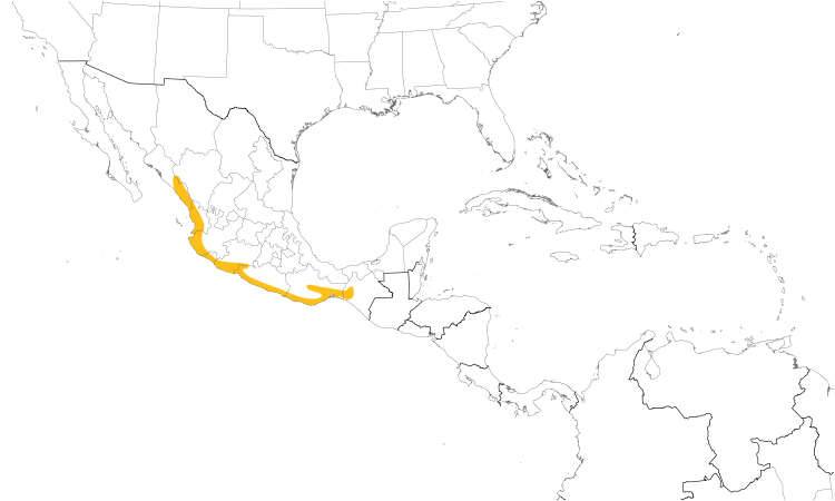 Range Map (Central): Citreoline Trogon