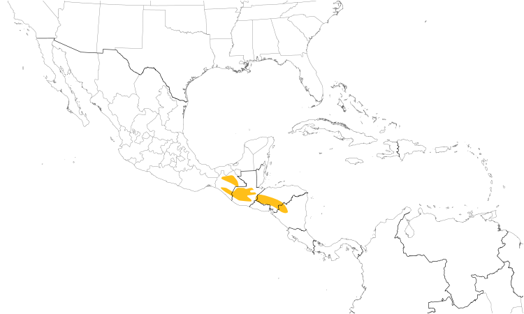 Range Map (Central): Rufous-browed Wren
