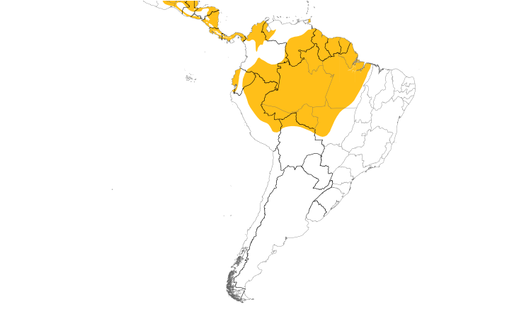 Range Map (South): Gartered Trogon