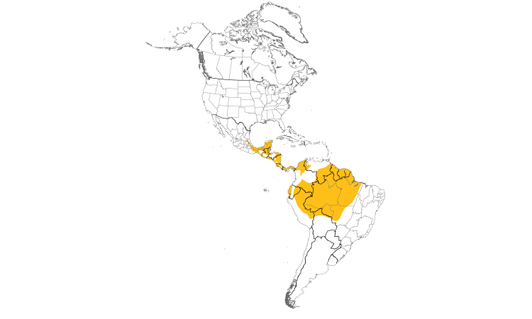 Range Map (Americas): Gartered Trogon