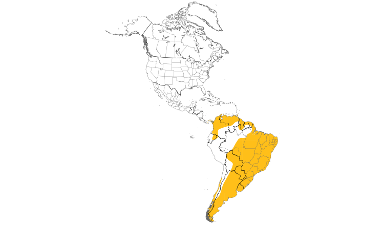 Range Map (Americas): Southern Lapwing